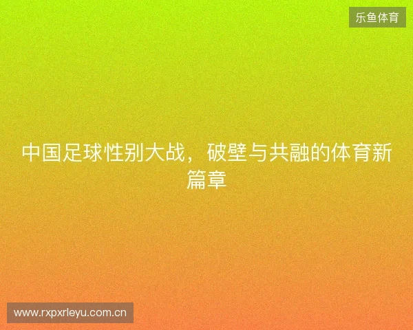 中国足球性别大战，破壁与共融的体育新篇章